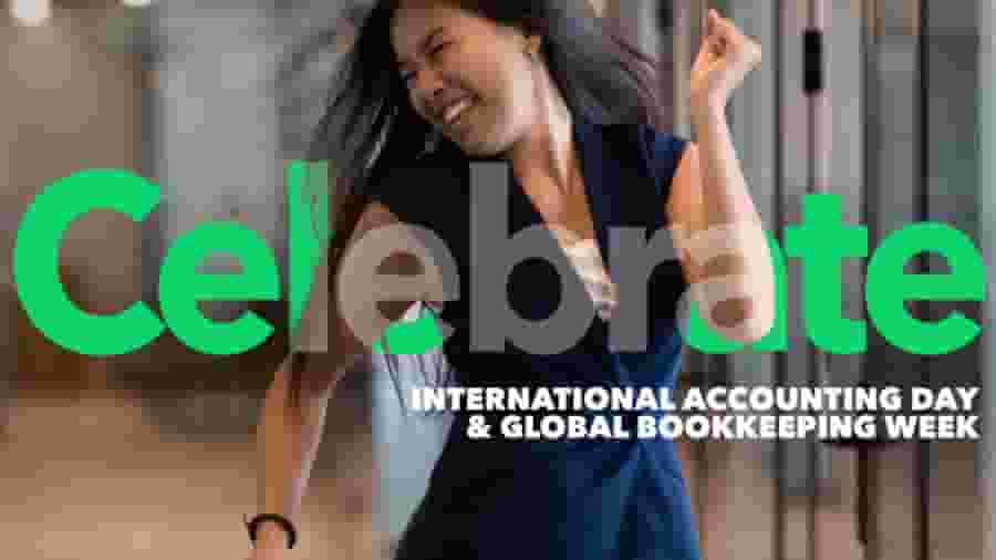A person dancing and celebrating the International Accounting Day and Global Bookkeeping Week